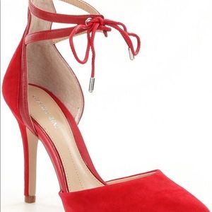New Gianni Bini Renell Ankle Strap Pumps Red
